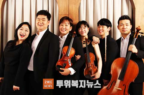 왼쪽부터 심은별 피아니스트 김상헌 피아니스트 이주미 바이올리니스트 강아연 바이올리니스트 윤승호 플루티스트 김어령 첼리스트