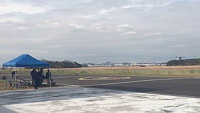 사업용드론업체에서비행시험을수행하고