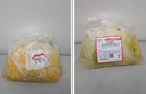 회수 대상 제품 정보 예소담 특백김치 농업회사법인주 예소담충북 청주시