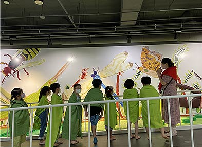 우리 동네 자연 속 친구들 주제 연계 전시 체험 모습