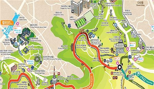 남산 소나무 힐링숲 전경 및 위치 사진 