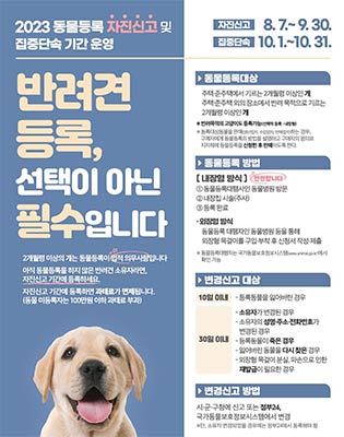 반려견 등록 포스터