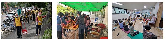최우수 관리단지  비래한신휴플러스대전 대덕구 공동체 활성화단지 주변 청소 봉사 김장 담그기 행사 노인회 요가 프로그램