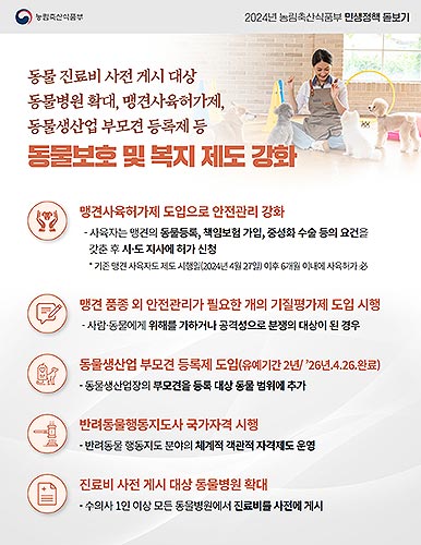 2024년 새롭게 달라지는 제도와 함께 더욱 성숙한 반려동물 문화 만들어가요