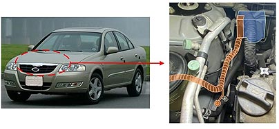 대상 자동차SM3 결함장치 브레이크 잠김 방지ABS 모듈 접지 배선