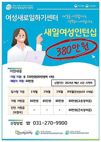 포스터여성새로일하기센터새일여성인턴십