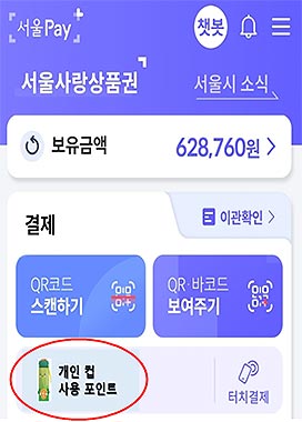 서울페이 적용시 화면예