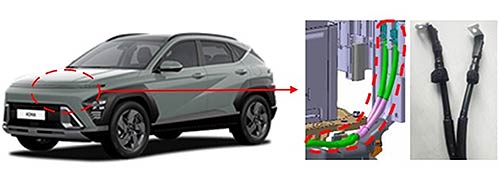  코나 SX2 결함장치배터리 와이어링