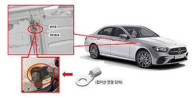 대상 자동차E 350 4MATIC 결함장치48V 배터리 접지부 연결볼트