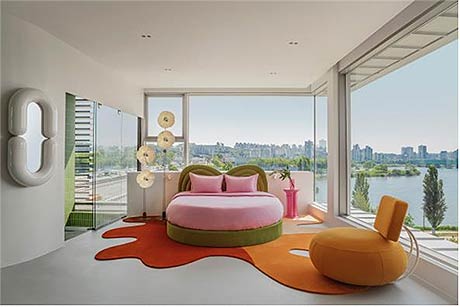 Sky Suite 침실 사진 및 영상 출처  서울시에어비앤비 공동 제공