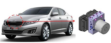 기아 자동차K5 결함장치전자제어유압장치HECU