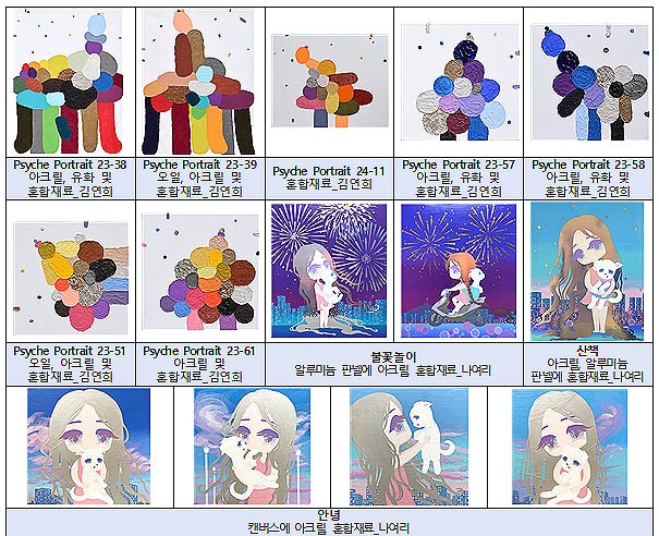예술로 행복한 자화상 찾기 전시 작품