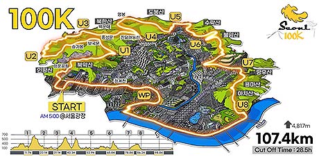 2024 서울 국제울트라트레일러닝 대회 코스도 