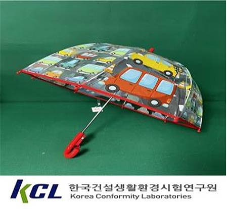 어린이용 우산 안전성 조사 부적합 제품 사진 한국건설생활환경시험연구원 제공