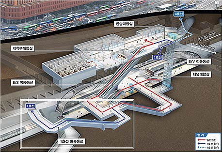 GTXA 서울역 내 지하철 1호선 전용 환승통로 개통