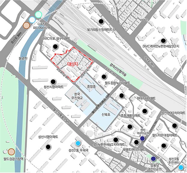 위치도 마포구 중동 78 모아타운