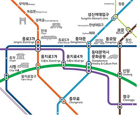관광노선도 예시픽토그램 적용