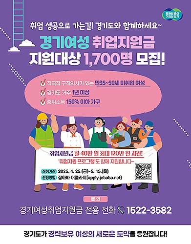2025년 경기여성취업지원금