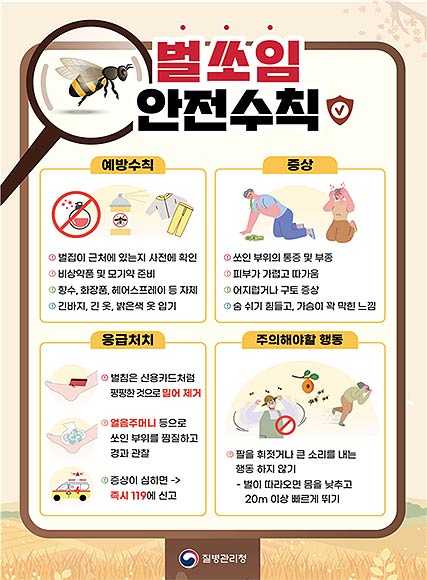 벌쏘임 안전수칙 리플릿