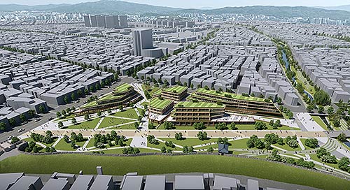 참고 수원 영화 혁신지구 조감도안