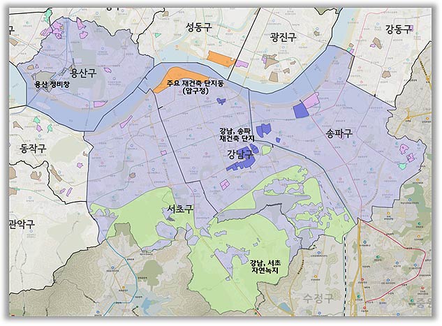 강남3구 용산구 토허구역 재지정 현황