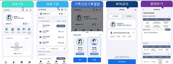 나의건강기록앱 의료정보 제공 화면