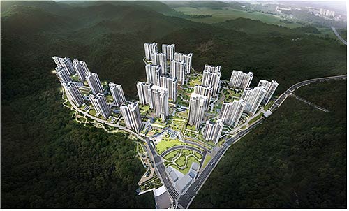 백사마을 재개발사업지 조감도투시도