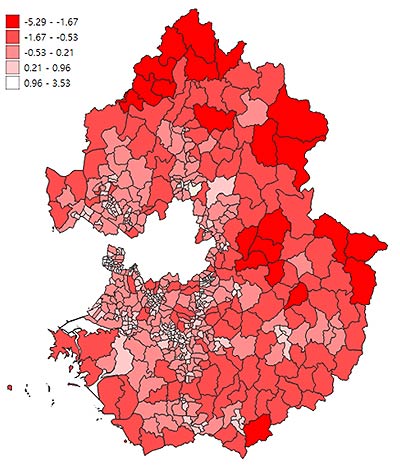 경기도 사막화 지역 분포