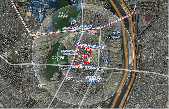 위치도 도봉구 쌍문동 81번지 일대