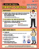 B형 인플루엔자 증가세 지속, 설 명절 호흡기감염병 예방수칙 준수 당부 기사 이미지