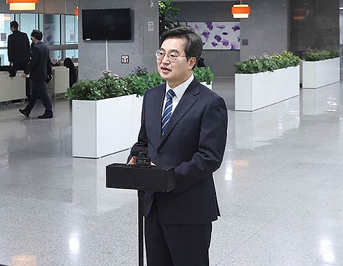 예비타당성조사통과에대한소감을 밝히고 있는 김동연 지사