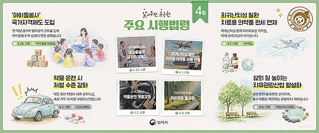 4월의 주요 시행법령