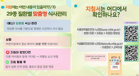 희귀질환 어린이 식사안전관리 지침소개