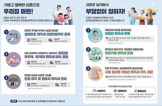 인구감소지역 세제지원 리플릿