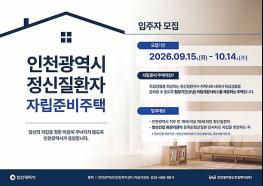 인천시,‘자립준비주택’8호 확대 운영 “정신질환자 지역사회 자립 돕는다 기사 이미지