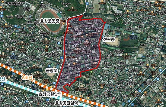 용산구 효창공원앞역 북측 후보지역세권 유형 