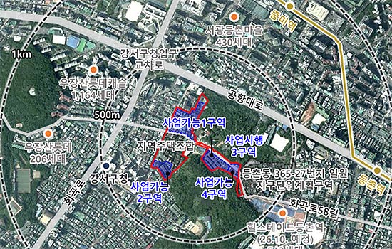 위치도 및 사업개요강서구 화곡6동 11307 일대 모아타운